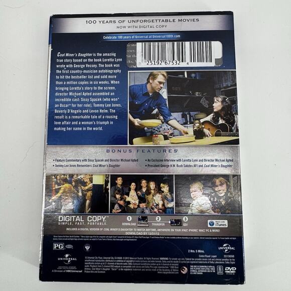 Universal Coal Miner’s Daughter 100th Anniversary DVD New Sealed 1980 Film - Picture 2 of 4